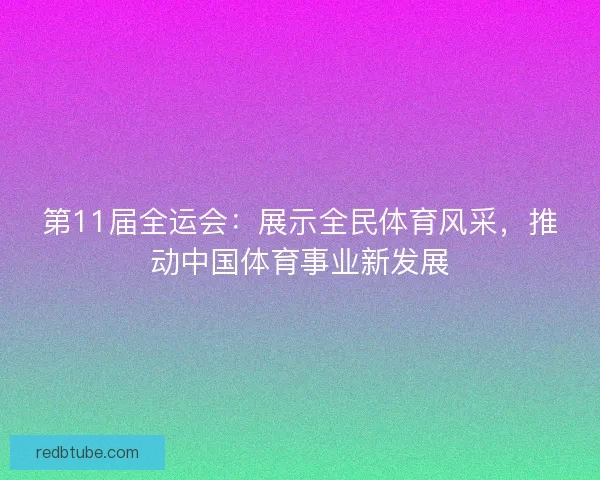 第11届全运会：展示全民体育风采，推动中国体育事业新发展